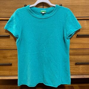 J. Crew Teal Cashmere relaxed T-shirt style AK164